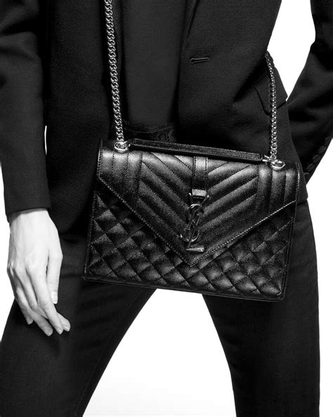 ysl small envelope in quilted grain de poudre embossed leather|Small Envelope in Quilted Grain De Poudre .